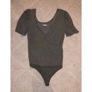 Abercrombie & Fitch Puff Sleeve Body Suit